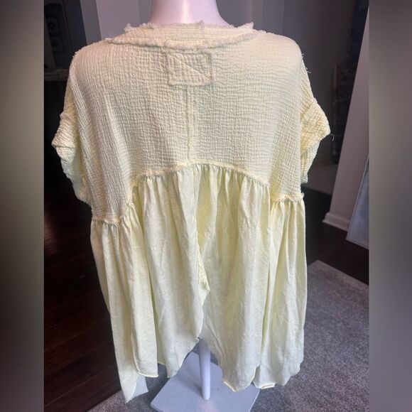 We The Free OVERSIZED Sugar Rush Babydoll Top (yellow) XS - Picture 3 of 5